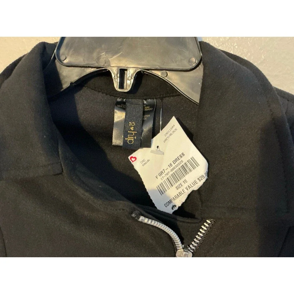 Girl’s Size 10 Black Velvet Zip-up Crop-top Jacket